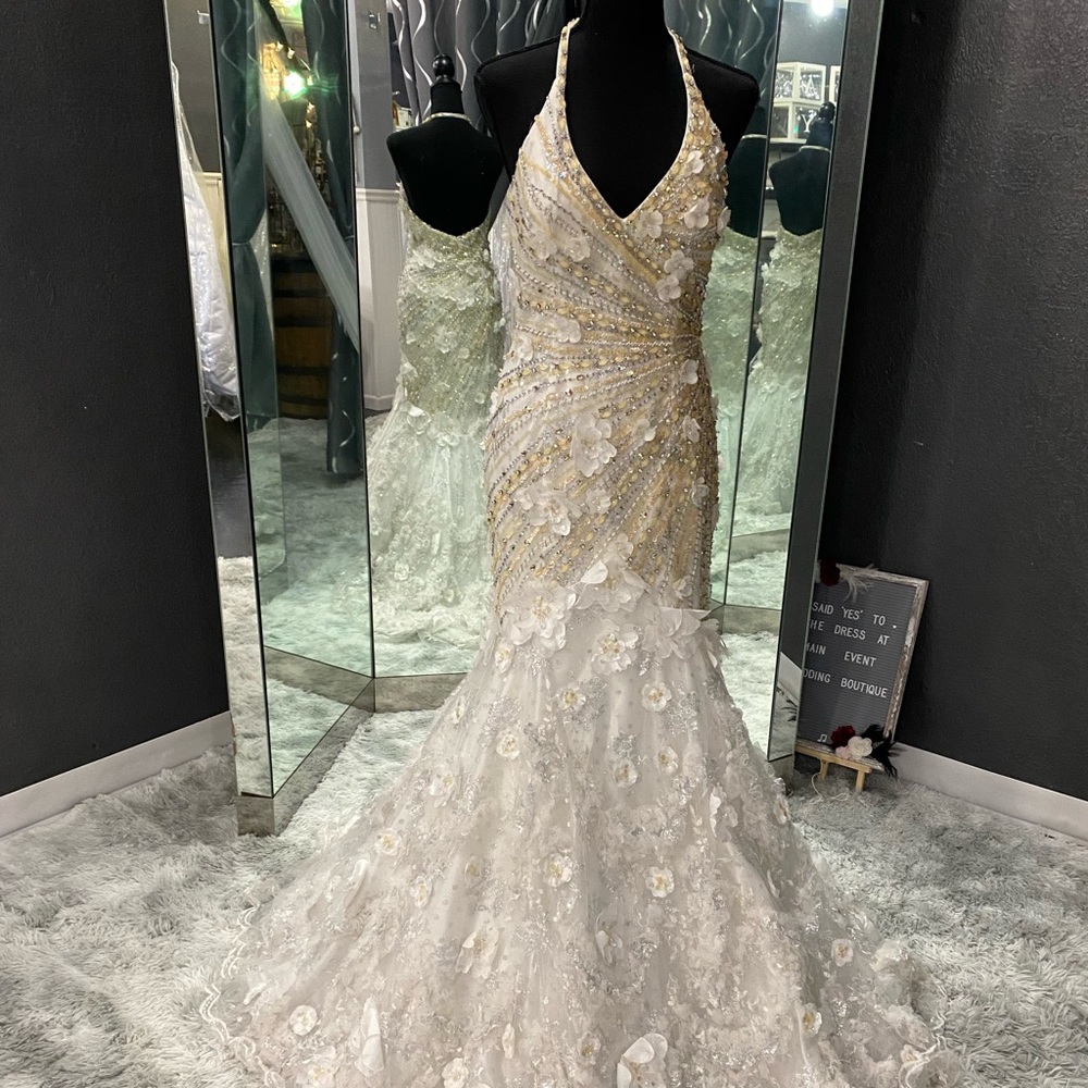 Mac Duggal Couture Size 6 3D Mermaid Halter